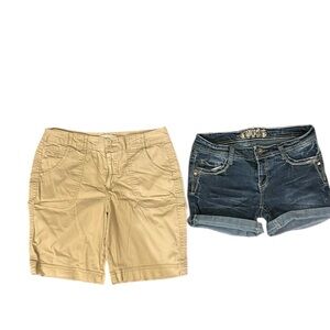 2 short bundle, St John’s Bay khaki, Truce Jean shorts